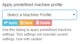Machine Profile Selection